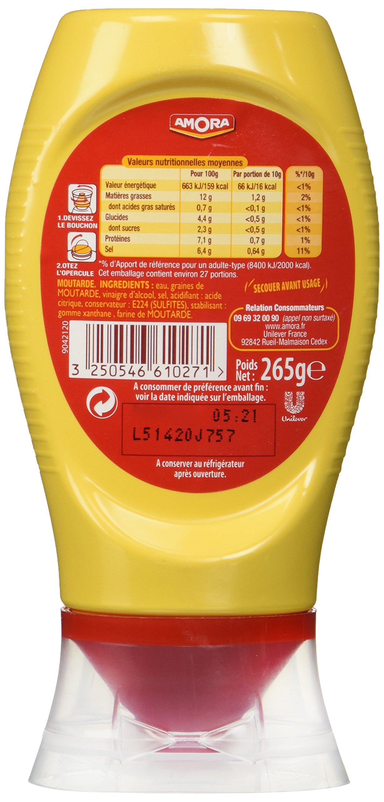 Amazon.com : Amora Strong Dijon Mustard from France - 2 plastic